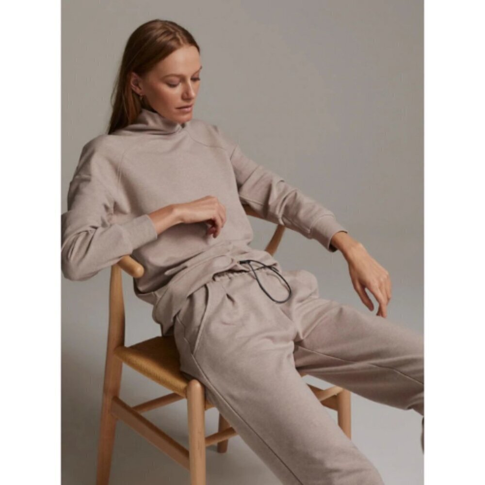 Varley Morrison High Neck Sweatshirt XS Beige 26779